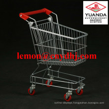 Supermarket Metal Mini Size 4 Wheel Shopping Trolley Cart